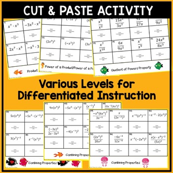 laws exponents activity notes exponent paste rules cut preview