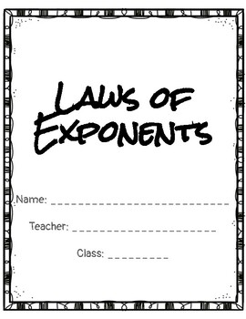 Preview of Laws of Exponents Packet