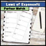 Laws of Exponents Partner Match Activity