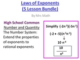 Laws of Exponents Power Point 5 Lesson Pack