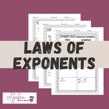 Preview of Laws of Exponents | Practice Bundle