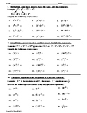 Laws of Exponents Practice Worksheet I