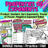 Laws of Exponents Print & Digital BUNDLE | Guided Notes | 