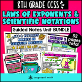 Laws of Exponents & Scientific Notations Guided Notes BUND