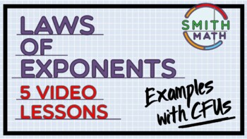 Preview of Laws of Exponents Video Bundle