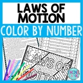 Laws of Motion Color by Number, Reading Passage and Text Marking