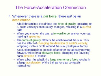 Preview of Motion and Forces - Physics Quick Review and Presentation