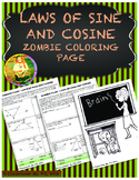 Laws of Sine and Cosine Trigonometry - Zombie Coloring Page