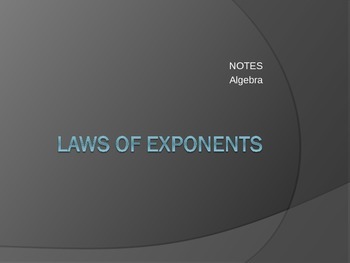 Preview of Laws of exponents