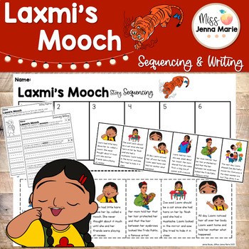 Preview of Laxmi's Mooch September Read Aloud Companion Activities Sequencing & Writing