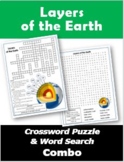 Layers of the Earth Crossword Puzzle and Word Search Combo