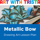Metallic Bow Christmas Art Lesson Using Layered Colored Pencil