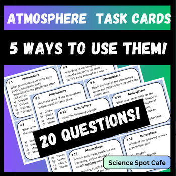 Preview of Layers of Earth's Atmosphere Task Cards - Print and Digital Resources