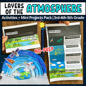 Preview of Layers of the Atmosphere Activities Pack: Project, Craft, Writing, Quiz, Games