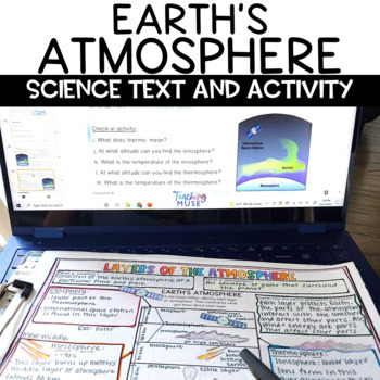 Preview of Earth's Layers of the Atmosphere Activity