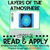Layers of the Atmosphere DIGITAL Read and Apply (Distance 
