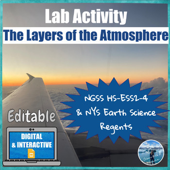 Preview of Layers of the Atmosphere | Digital Lab Activity | Editable | NGSS