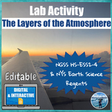 Layers of the Atmosphere | Digital Lab Activity | Editable | NGSS