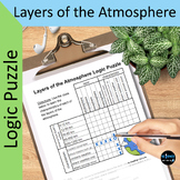 Layers of the Atmosphere Logic Puzzle  for middle school