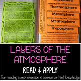 Layers of the Atmosphere Reading Comprehension Interactive