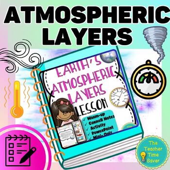 Preview of Layers of the Atmosphere Notes Activity & Slides Lesson- Weather Science Unit