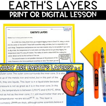 Preview of Layers of the Earth Activity