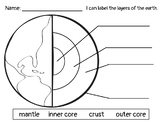 FREE Layers of the Earth Labeling Worksheet
