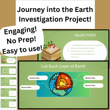 Preview of Layers of the Earth Investigation Project!