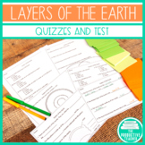 Layers of the Earth Quiz and Test