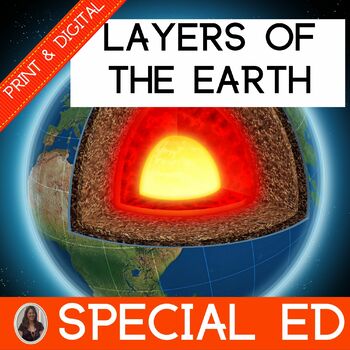 Preview of Layers of the Earth Special Education Earth Science Unit Volcanoes & Earthquakes