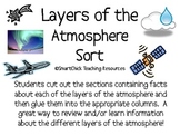Layers of the Earth's Atmosphere Sort Packet