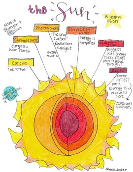 Parts Of The Sun Diagram Worksheet