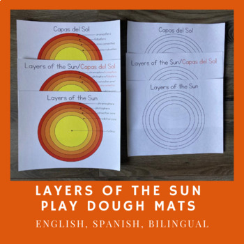 Preview of Layers of the Sun Mats in English, Spanish and English-Spanish