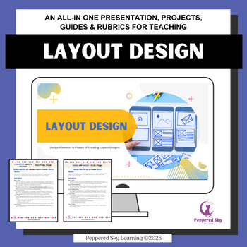 Preview of Layout Design - Graphic Design Curriculum - PowerPoint, Study Guide, 5 Projects