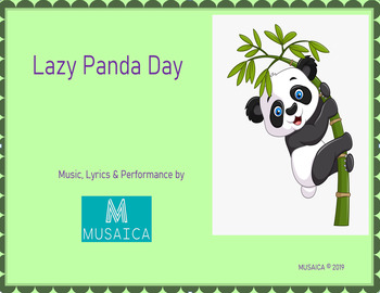 Preview of Lazy Panda Day _ ages 4 - 9 _Lyrics videos _ karaoke tracks _ PDF lyrics