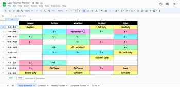 Preview of Lazy Teacher Planner