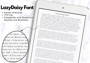 Preview of LazyDaisy Handwritten Font Digital Download