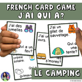 Le Camping | J'ai Qui A? | French Camping Activity End of Year