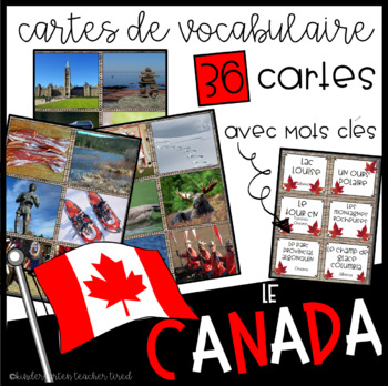 Preview of Le Canada: Cartes de vocabulaire