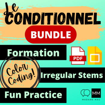 Preview of Le Conditionnel French Google Slide PowerPoint Notes Introduction BUNDLE