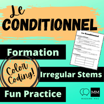 Preview of Le Conditionnel French Notes Practice