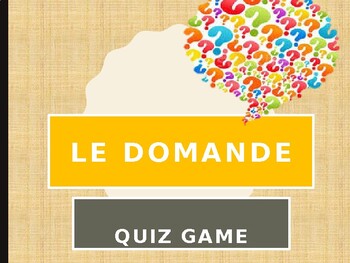 Preview of Le Domande Quiz Game