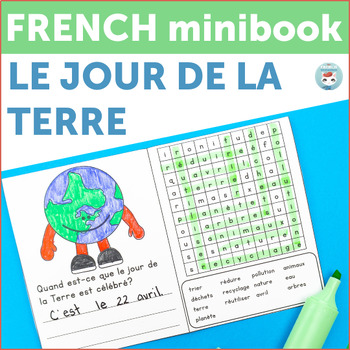 Preview of Le Jour de la Terre: FREE French Earth Day Activity Mini-Book