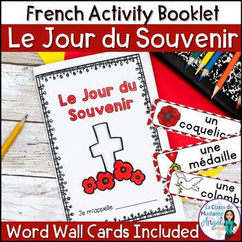 Preview of Le Jour du Souvenir | French Remembrance Day Activity Booklet and Vocabulary