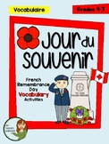 Le Jour du Souvenir (Remembrance Day) French Vocabulary Ac