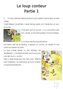 Preview of Le Loup Conteur - tapuscrit texte original