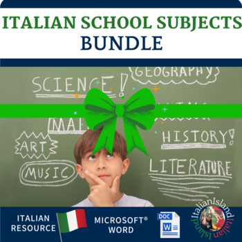 Preview of Le Materie - School Subjects in Italian BUNDLE