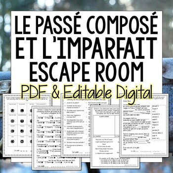 Preview of Le Passé Composé et L'imparfait Escape Room French