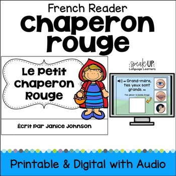 Preview of Le Petit Chaperon Rouge French Fairy Tale Emergent Reader Beginning Mini Book