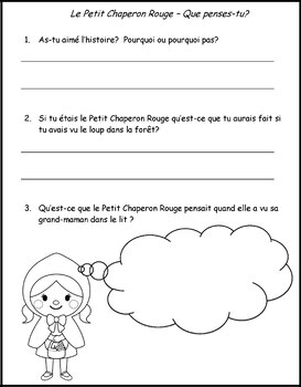 Le Petit Chaperon Rouge Et La Comprehension En Lecture By Ms Joanne